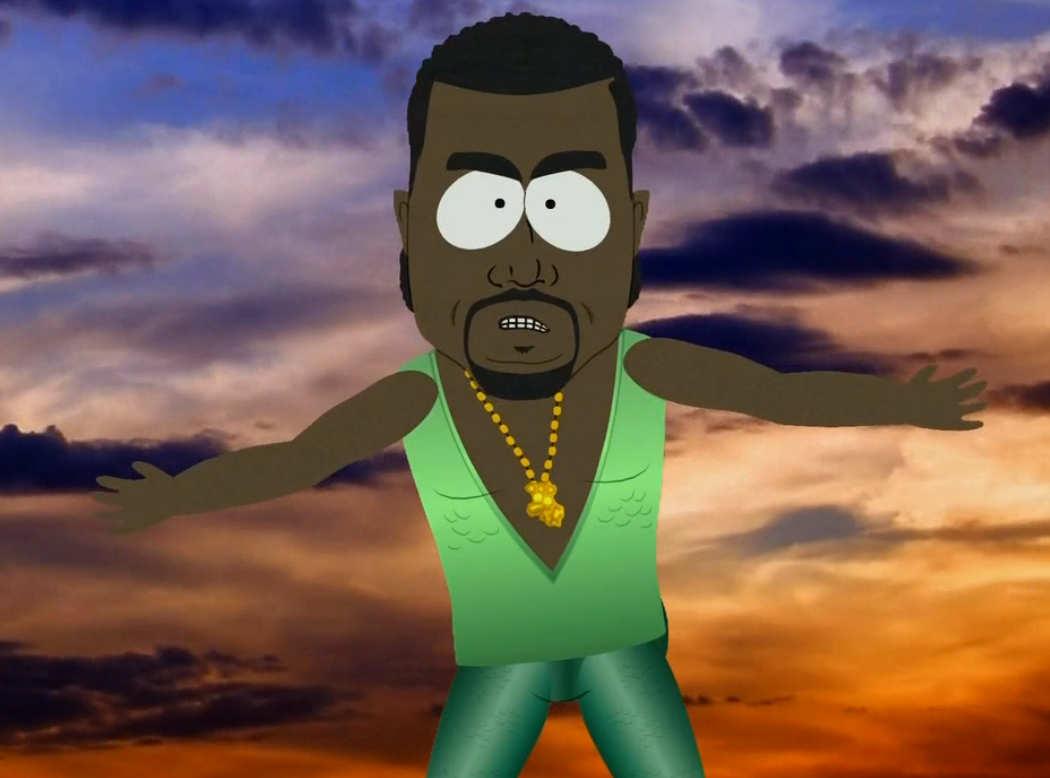 Kanye west plays a gay fish in the new south park photo game