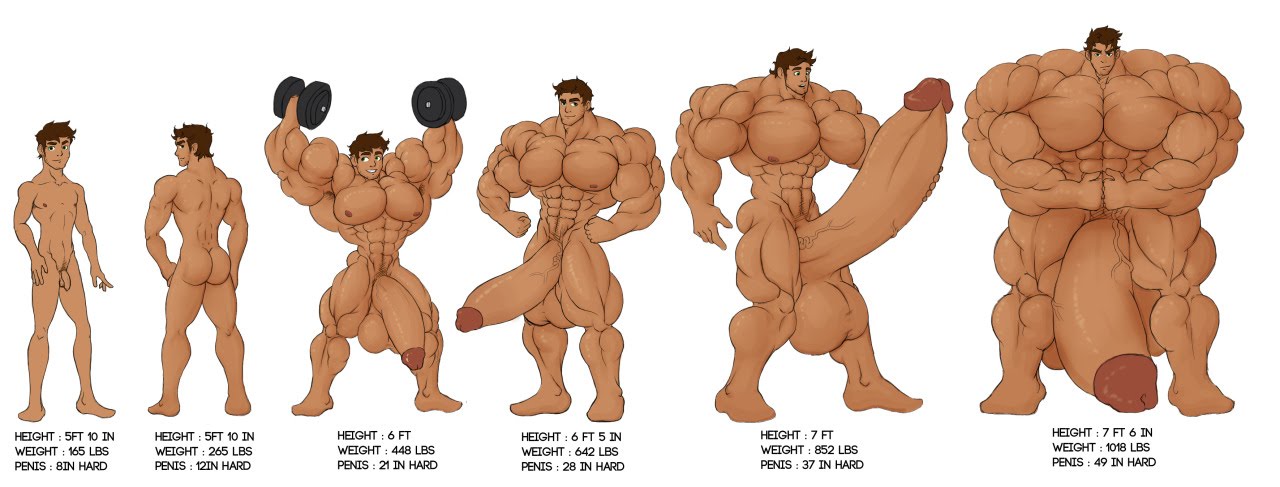 Gay muscle growth animation